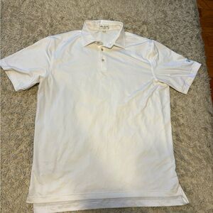 Peter Millar Summer Comfort solid white polo size L